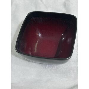 222 Fifth‎ Ravi Genuine Stoneware Single Bowl Red Black Cereal Soup